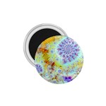 Golden Violet Sea Shells, Abstract Ocean 1.75  Button Magnet
