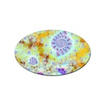 Golden Violet Sea Shells, Abstract Ocean Sticker (Oval)