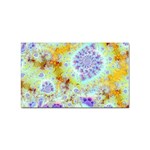 Golden Violet Sea Shells, Abstract Ocean Sticker (Rectangle)