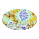 Golden Violet Sea Shells, Abstract Ocean Magnet (Oval)