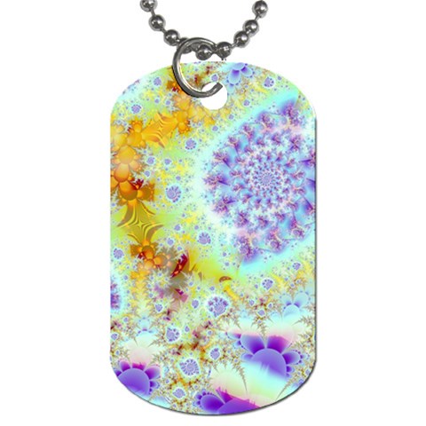Golden Violet Sea Shells, Abstract Ocean Dog Tag (One Sided) from ZippyPress Front