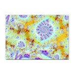 Golden Violet Sea Shells, Abstract Ocean A4 Sticker 10 Pack