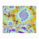 Golden Violet Sea Shells, Abstract Ocean Glasses Cloth (Small, Two Sided)