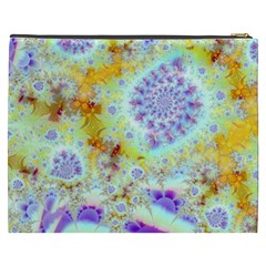 Golden Violet Sea Shells, Abstract Ocean Cosmetic Bag (XXXL) from ZippyPress Back