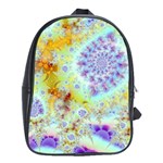 Golden Violet Sea Shells, Abstract Ocean School Bag (XL)