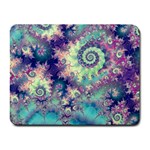 Violet Teal Sea Shells, Abstract Underwater Forest Small Mousepad