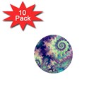 Violet Teal Sea Shells, Abstract Underwater Forest 1  Mini Magnet (10 pack) 