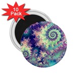 Violet Teal Sea Shells, Abstract Underwater Forest 2.25  Magnet (10 pack)