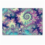 Violet Teal Sea Shells, Abstract Underwater Forest Postcard 4 x 6  (Pkg of 10)