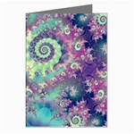 Violet Teal Sea Shells, Abstract Underwater Forest Greeting Cards (Pkg of 8)