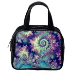 Violet Teal Sea Shells, Abstract Underwater Forest Classic Handbag (One Side)