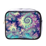 Violet Teal Sea Shells, Abstract Underwater Forest Mini Toiletries Bag (One Side)