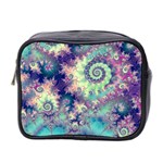 Violet Teal Sea Shells, Abstract Underwater Forest Mini Toiletries Bag (Two Sides)