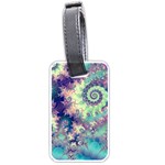 Violet Teal Sea Shells, Abstract Underwater Forest Luggage Tag (two sides)