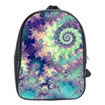Violet Teal Sea Shells, Abstract Underwater Forest School Bag (XL)