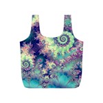 Violet Teal Sea Shells, Abstract Underwater Forest Full Print Recycle Bag (S)