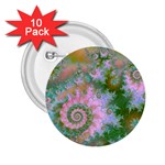 Rose Forest Green, Abstract Swirl Dance 2.25  Button (10 pack)