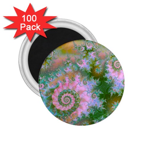 Rose Forest Green, Abstract Swirl Dance 2.25  Button Magnet (100 pack) from ZippyPress Front