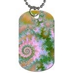 Rose Forest Green, Abstract Swirl Dance Dog Tag (One Sided)