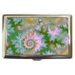 Rose Forest Green, Abstract Swirl Dance Cigarette Money Case
