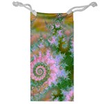 Rose Forest Green, Abstract Swirl Dance Jewelry Bag