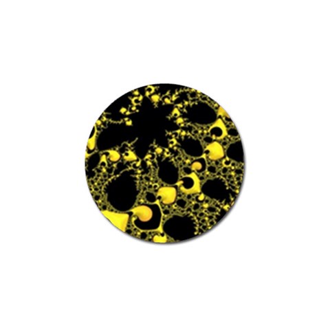 Special Fractal 04 Yellow Golf Ball Marker from ZippyPress Front