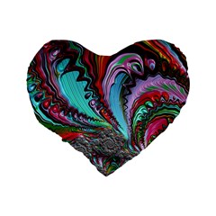 Special Fractal 02 Red 16  Premium Heart Shape Cushion  from ZippyPress Back