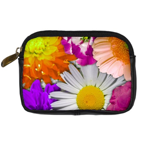 Lovely Flowers,purple Digital Camera Leather Case from ZippyPress Front