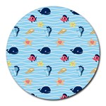 Fun Fish of the Ocean 8  Mouse Pad (Round)
