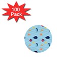 Fun Fish of the Ocean 1  Mini Button (100 pack)