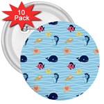 Fun Fish of the Ocean 3  Button (10 pack)