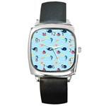 Fun Fish of the Ocean Square Leather Watch