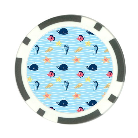 Fun Fish of the Ocean Poker Chip (10 Pack) from ZippyPress Front