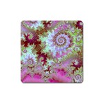 Raspberry Lime Delight, Abstract Ferris Wheel Magnet (Square)