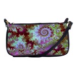 Raspberry Lime Delight, Abstract Ferris Wheel Shoulder Clutch Bag