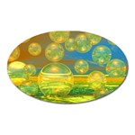 Golden Days, Abstract Yellow Azure Tranquility Magnet (Oval)