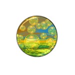 Golden Days, Abstract Yellow Azure Tranquility Golf Ball Marker (for Hat Clip)