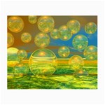 Golden Days, Abstract Yellow Azure Tranquility Glasses Cloth (Small)