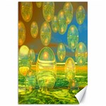 Golden Days, Abstract Yellow Azure Tranquility Canvas 20  x 30  (Unframed)