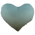 Blue Gold Gradient 19  Premium Heart Shape Cushion