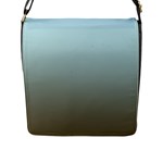 Blue Gold Gradient Flap Closure Messenger Bag (Large)