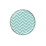 Blue And White Chevron Golf Ball Marker 10 Pack (for Hat Clip)