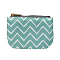 Blue And White Chevron Coin Change Purse from ZippyPress Front