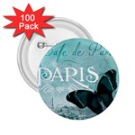 Paris Butterfly 2.25  Button (100 pack)