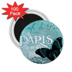 Paris Butterfly 2.25  Button Magnet (100 pack)