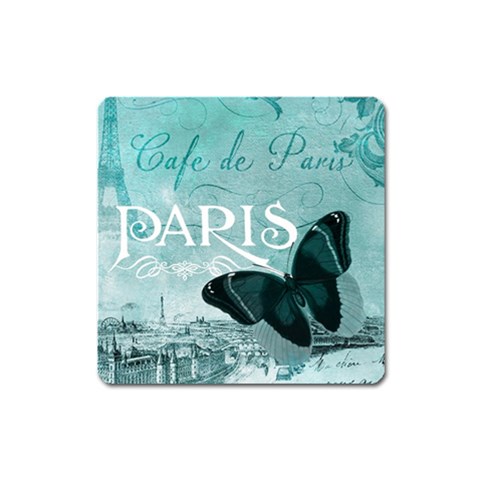 Paris Butterfly Magnet (Square) from ZippyPress Front