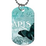 Paris Butterfly Dog Tag (Two-sided) 
