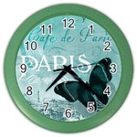 Paris Butterfly Wall Clock (Color)