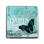 Paris Butterfly Memory Card Reader with Storage (Square)