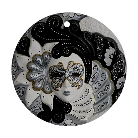Venetian Mask Round Ornament from ZippyPress Front